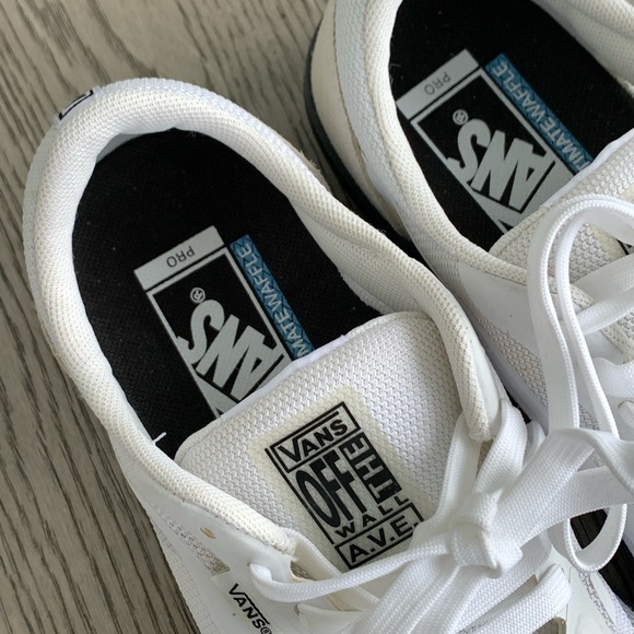 VANS OFF WALL Ave Pro Sneaker White/Smoke Skater Shoes - Picture 4 of 7